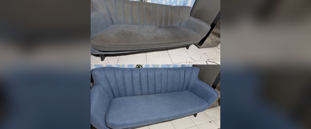 Hình ảnh trước và sau giặt sofa Sofa Sạch 1