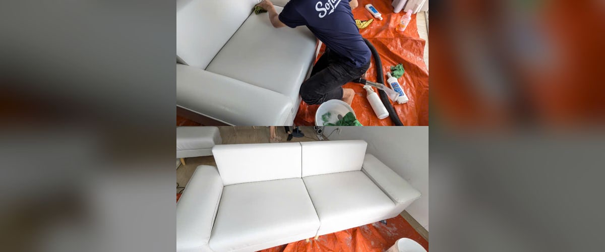 Hình ảnh trước và sau giặt sofa Sofa Sạch 2