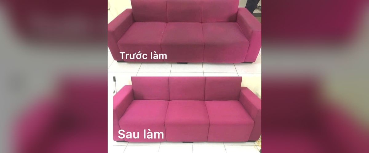 Hình ảnh trước và sau giặt sofa Sofa Sạch 4