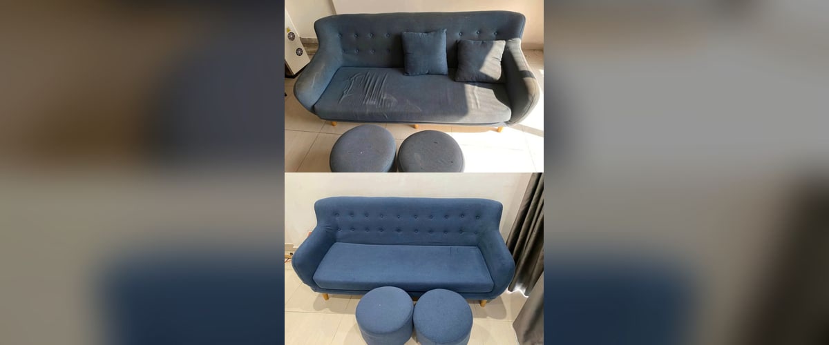 Hình ảnh trước và sau giặt sofa Sofa Sạch 6